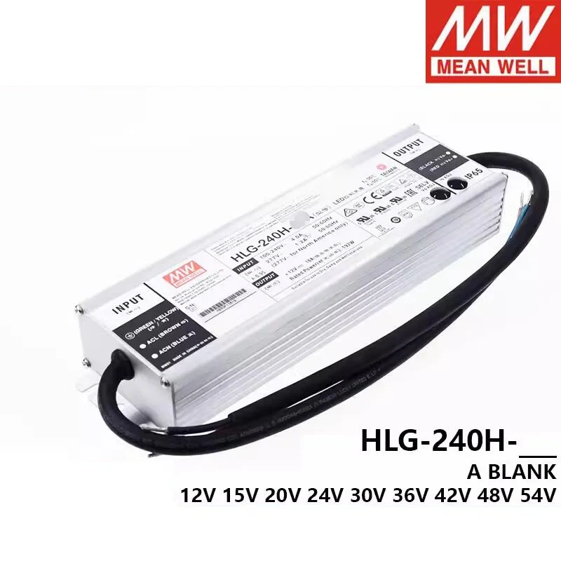 MEAN WELL HLG-240H Switching power supply 12A 15A 24A 30A 36A 42A 48A 54A 240W Constant Voltage + Constant Current LED Driver