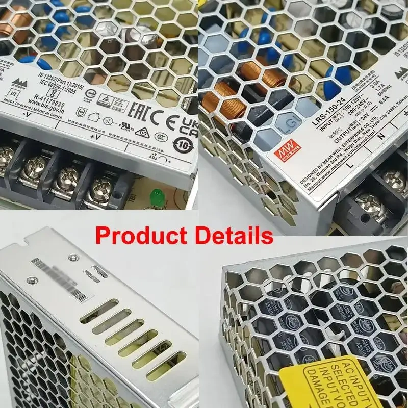 Original Mean Well Brand RS-15/25 LRS-35/50/100/150/200/350/450/600 Series 5V 12V 15V 24V 36V 48V Switching Power Supply
