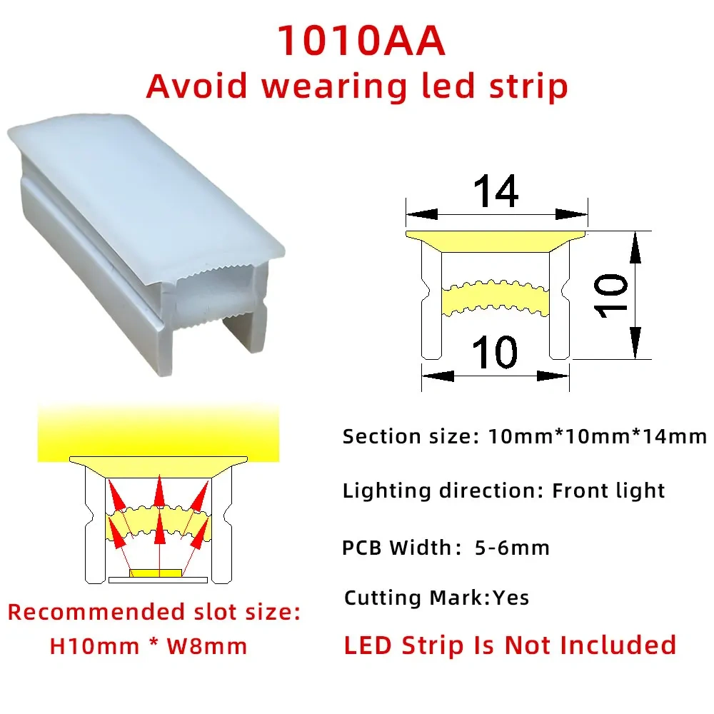 Embedded LED Flexible Silicone Tube Split Opening Linear Light with Trough Diffuser Channel Cover for Ceiling Wall Mounting
