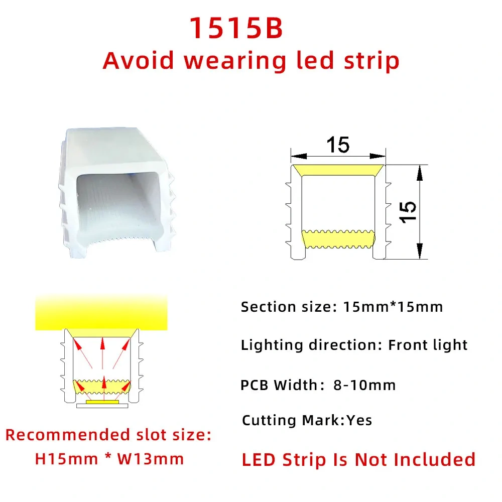 Embedded LED Flexible Silicone Tube Split Opening Linear Light with Trough Diffuser Channel Cover for Ceiling Wall Mounting