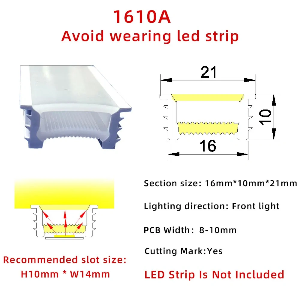 Embedded LED Flexible Silicone Tube Split Opening Linear Light with Trough Diffuser Channel Cover for Ceiling Wall Mounting