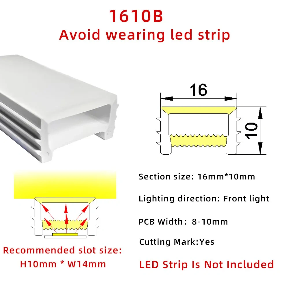 Embedded LED Flexible Silicone Tube Split Opening Linear Light with Trough Diffuser Channel Cover for Ceiling Wall Mounting