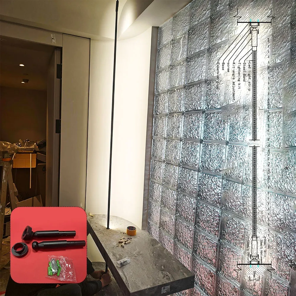 DIY Length Modern LED Skyline Light Surface Mount Wall Ceiling Vertical 3000K 4000K 6000K Black White