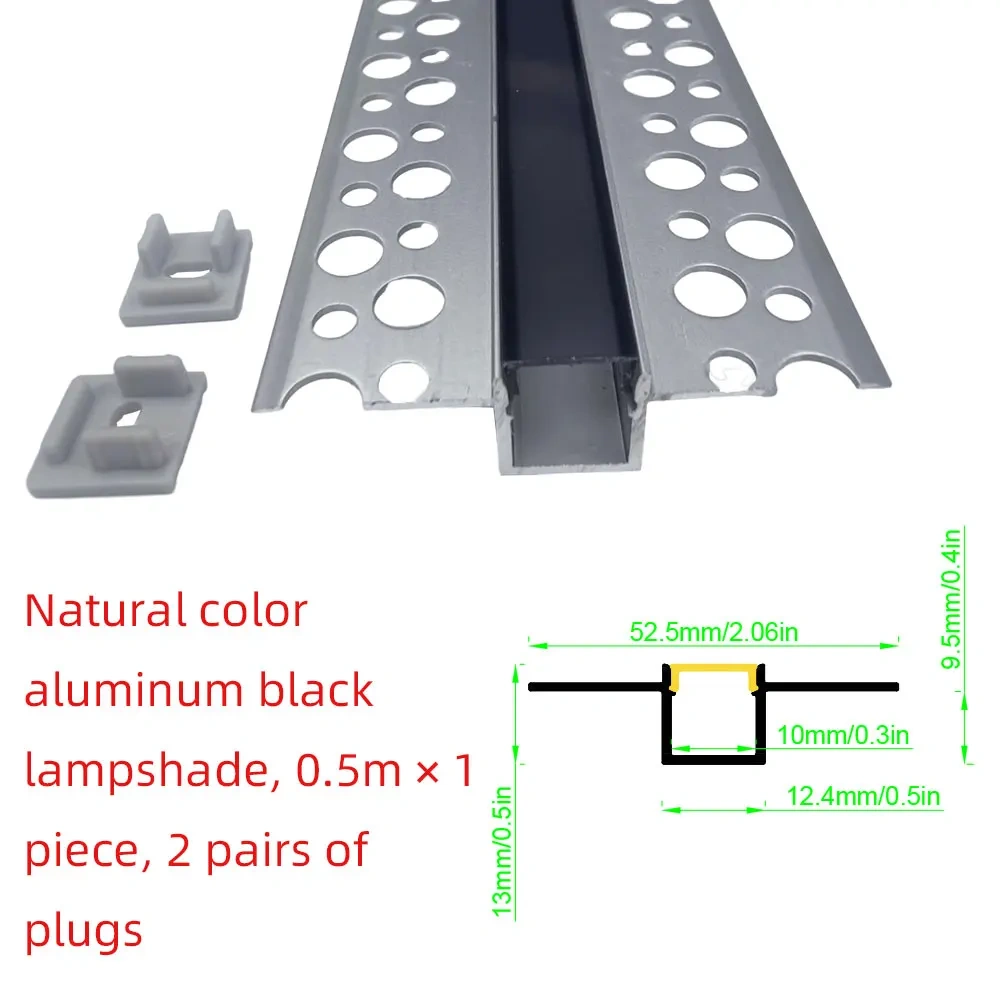 Embedded aluminium LED strip profile plaster in for ceiling installations providing atmospheric lighting in various spaces