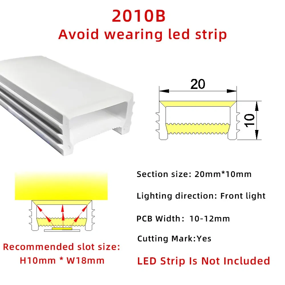 Embedded LED Flexible Silicone Tube Split Opening Linear Light with Trough Diffuser Channel Cover for Ceiling Wall Mounting