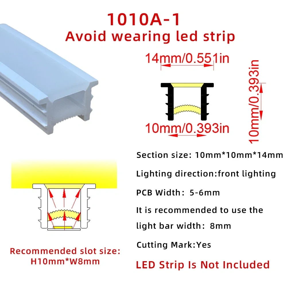 Embedded LED Flexible Silicone Tube Split Opening Linear Light with Trough Diffuser Channel Cover for Ceiling Wall Mounting