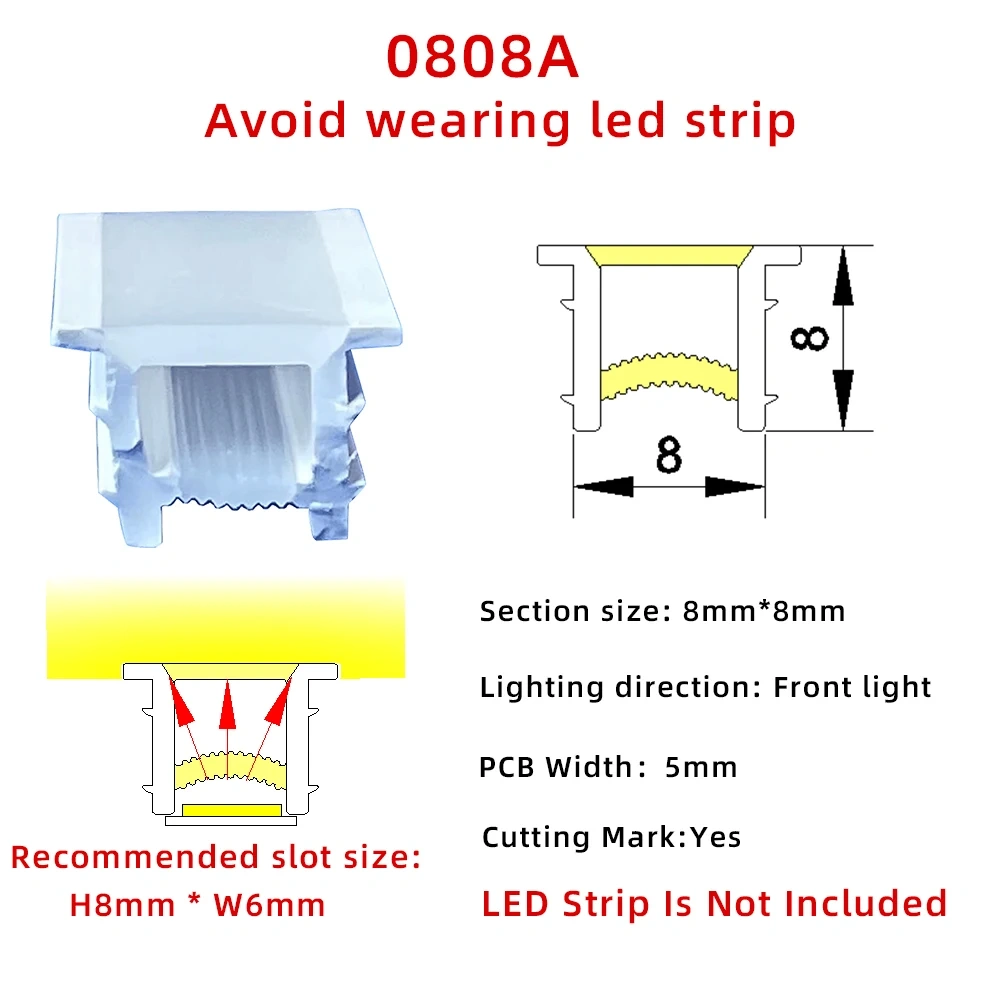 Embedded LED Flexible Silicone Tube Split Opening Linear Light with Trough Diffuser Channel Cover for Ceiling Wall Mounting