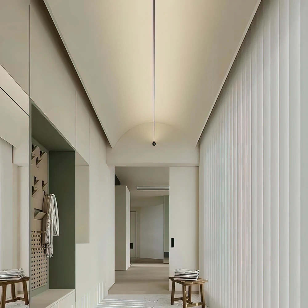 Skyline Lamp Wall Mounted Minimalist Lighting Steel Band Linear Light DIY Available in White And Black Color Options