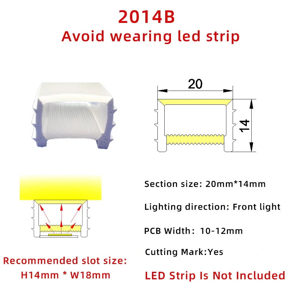 Embedded LED Flexible Silicone Tube Split Opening Linear Light with Trough Diffuser Channel Cover for Ceiling Wall Mounting