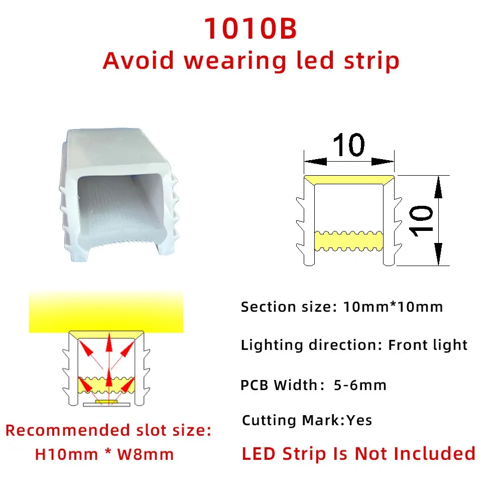 Embedded LED Flexible Silicone Tube Split Opening Linear Light with Trough Diffuser Channel Cover for Ceiling Wall Mounting