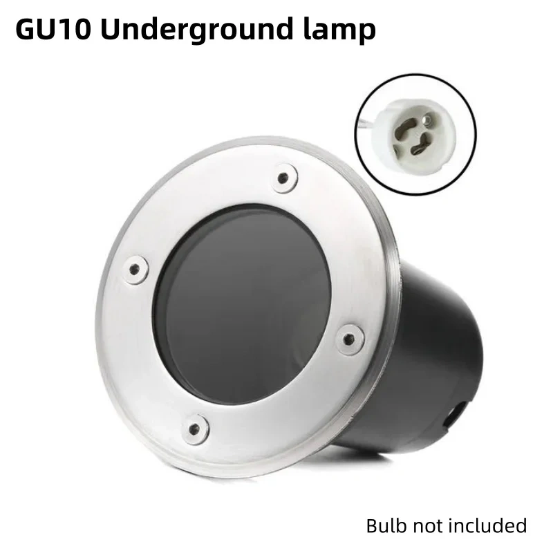 Square GU10 underground light for outdoor pathways