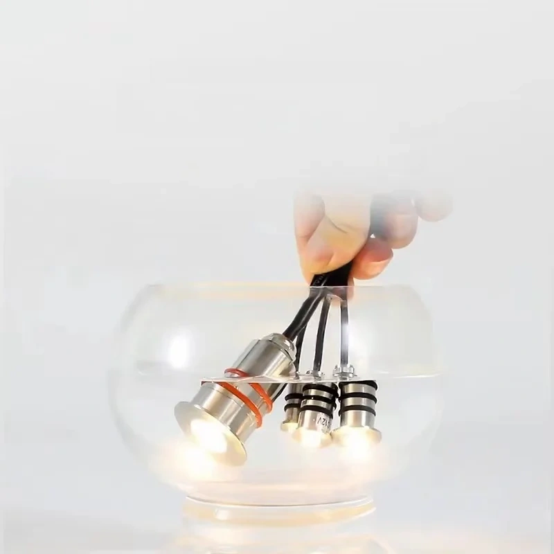 10PCS MINI Outdoor Underground Lamp IP68 for Garden Yard Deck Step Pathway Pool Fountain Landscape Underwater Light DC12V24V