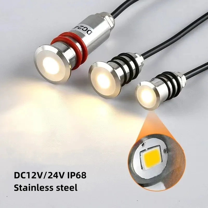 10PCS MINI Outdoor Underground Lamp IP68 for Garden Yard Deck Step Pathway Pool Fountain Landscape Underwater Light DC12V24V
