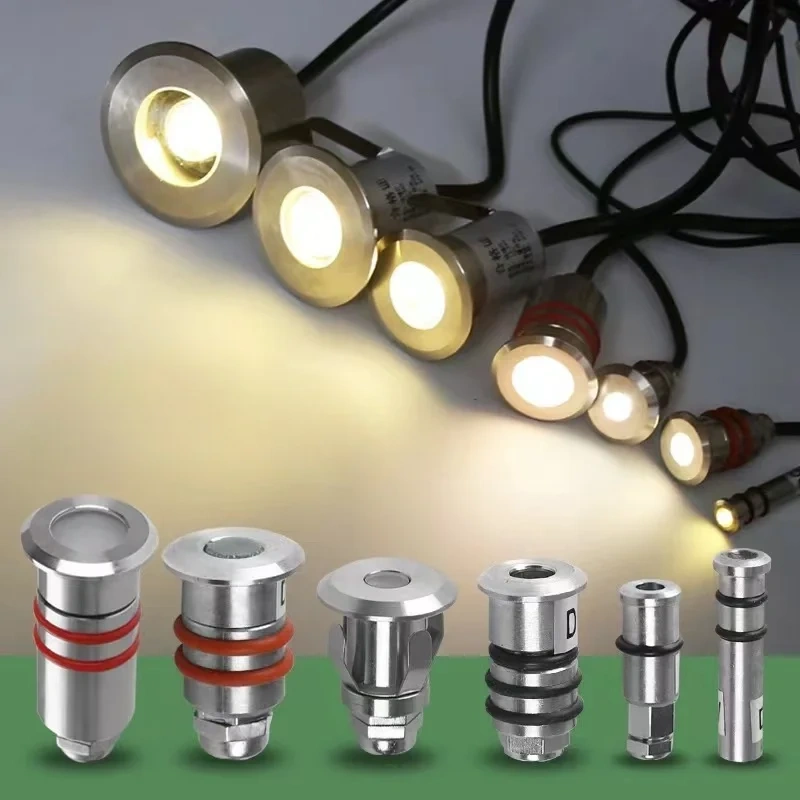 10PCS MINI Outdoor Underground Lamp IP68 for Garden Yard Deck Step Pathway Pool Fountain Landscape Underwater Light DC12V24V