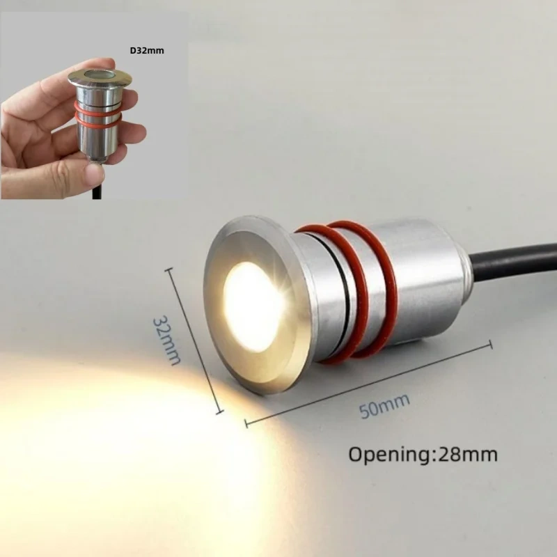 10PCS MINI Outdoor Underground Lamp IP68 for Garden Yard Deck Step Pathway Pool Fountain Landscape Underwater Light DC12V24V
