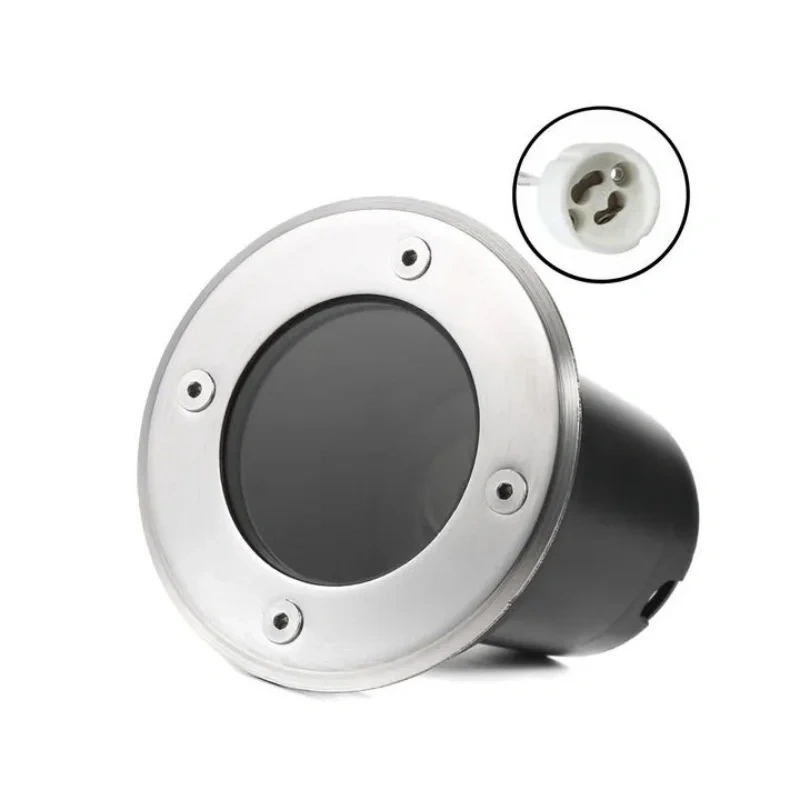 GU10 ground light with tempered glass cover