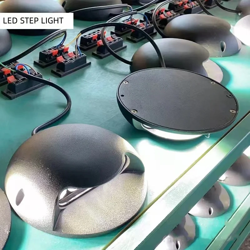 3W 6W LED DMX512 RGB Outdoor Step Light IP65 Waterproof Stairs pathway Lighting Surface Mounted Underground Lawn Lamp Deck DC24V