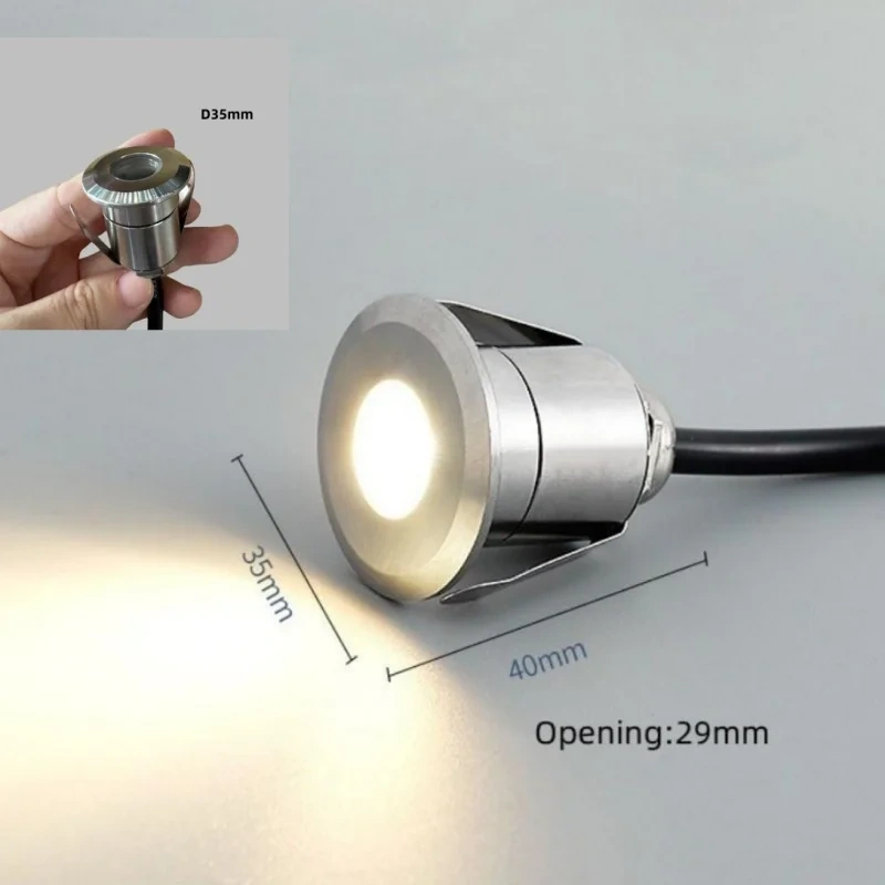 10PCS MINI Outdoor Underground Lamp IP68 for Garden Yard Deck Step Pathway Pool Fountain Landscape Underwater Light DC12V24V