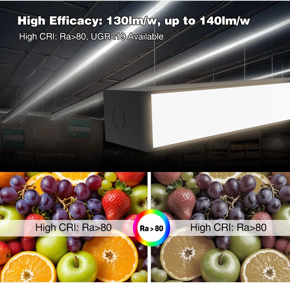 Adjustable Power & CCT UGR<19 up & Down Emitting Linear Light with L T X Connector