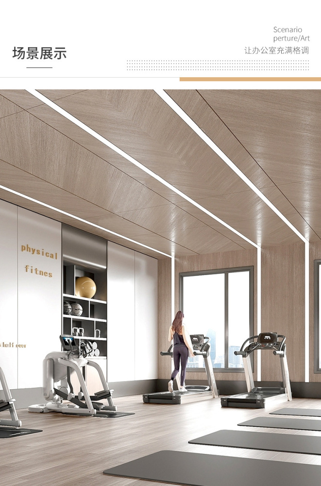 130LM/W Highlight No-Flicker Anti-Glare Eye-Care  for School Library Metro Station LED Lighting Embedded Linear Office Light