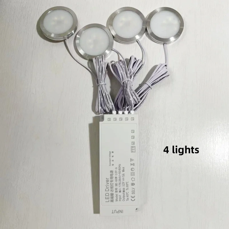 LED Surface Mounted Cabinet Wardrobe Light with Touch Switch Hand Door PIR  Sensor Kitchen Bar Display Case Cupboard Puck Light