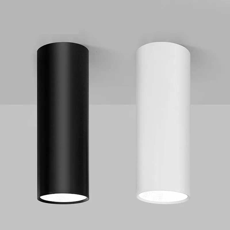 Dimmable Downlight Long Tube Surface Mounted Modern 7W 12W Led Spot Light Indoor Living Room Kitchen Store Office Ceiling Lamp