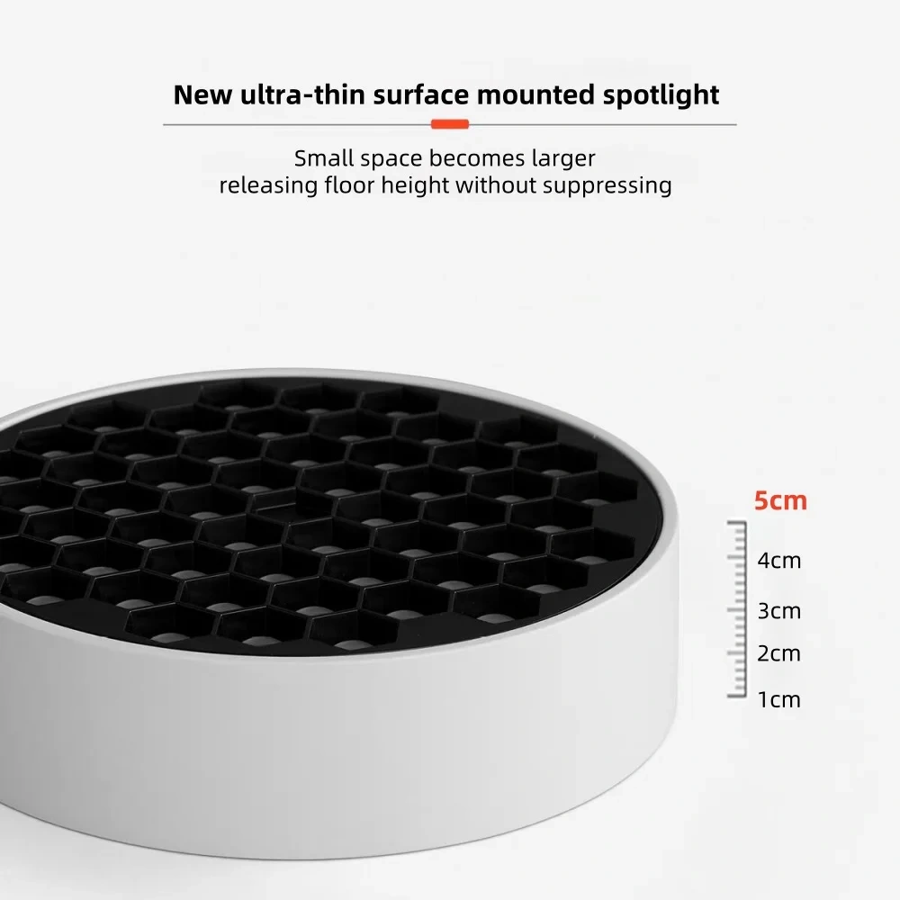 Full spectrum ultra 12W/20W/30W40W household thin surface mounted spotlights
