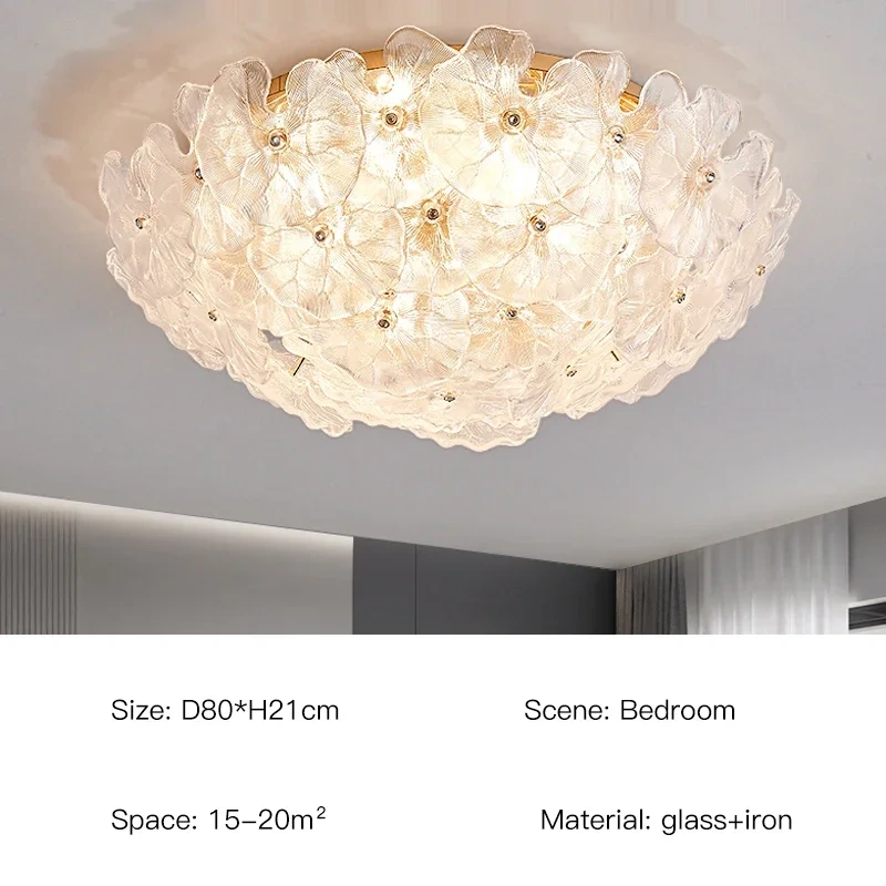 Luxury Style Modern Gold Design LED Ceiling Lamp For Living Room Dining Kitchen Bedroom Round Art Glass Lamp Chandelier Light