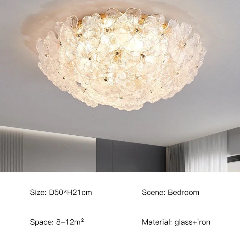 Luxury Style Modern Gold Design LED Ceiling Lamp For Living Room Dining Kitchen Bedroom Round Art Glass Lamp Chandelier Light