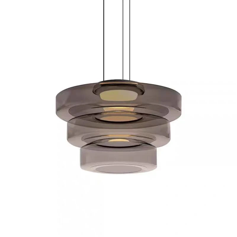 LED Luxury Glass Pendant Light Adjustable Hanging Chandelier Kitchen Island Pendant Lamp For Living Room Bedroom Dining Lighting