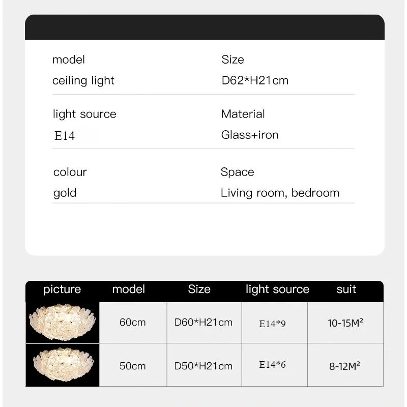 Luxury Style Modern Gold Design LED Ceiling Lamp For Living Room Dining Kitchen Bedroom Round Art Glass Lamp Chandelier Light