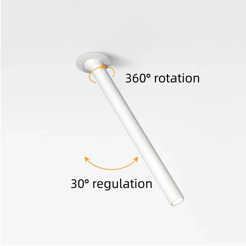 QIUBOSS Dimmable LED Spotlights AC220V Led Recessed Downlight Long Cylinder Ceiling lamp 7W Background Lighting Light for Indoor