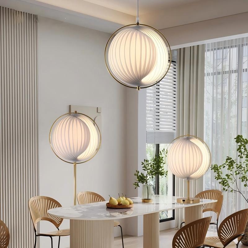 Chrome moon shaped floor lamp for modern living room