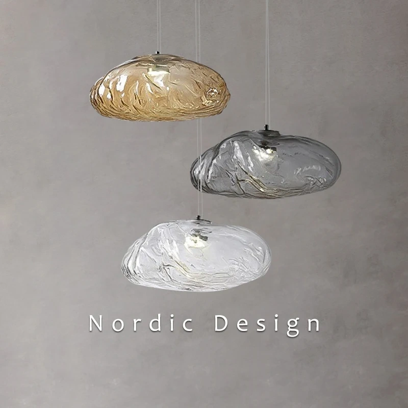 Nordic LED Pendant Light For Living Room Bedroom Dining Room Bar Modern Glass Ceilings Chandelier E27 Bulb Decorate Hanging Lamp