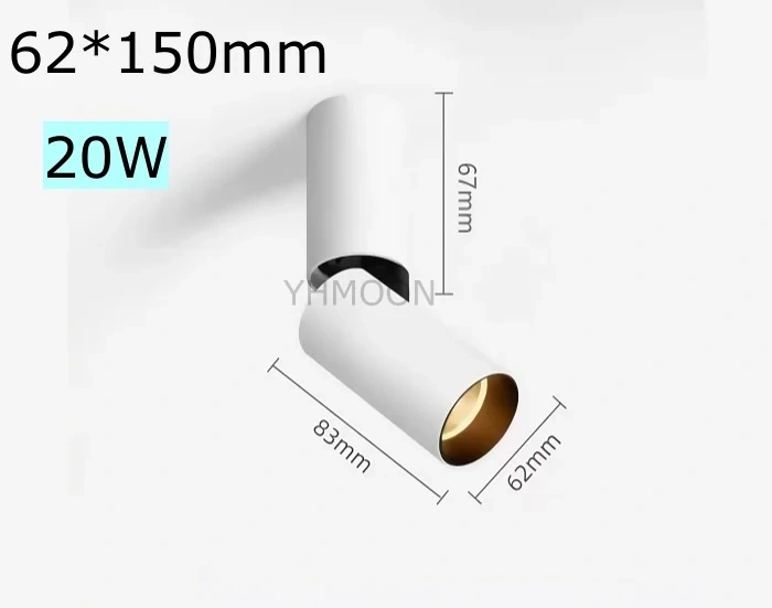 Rotating Surface Mounted Foldable LED Spotlight 10W20W Dimmable Anti Glare AC110-220V ceiling Downlight Lamp Indoor Bar Counter