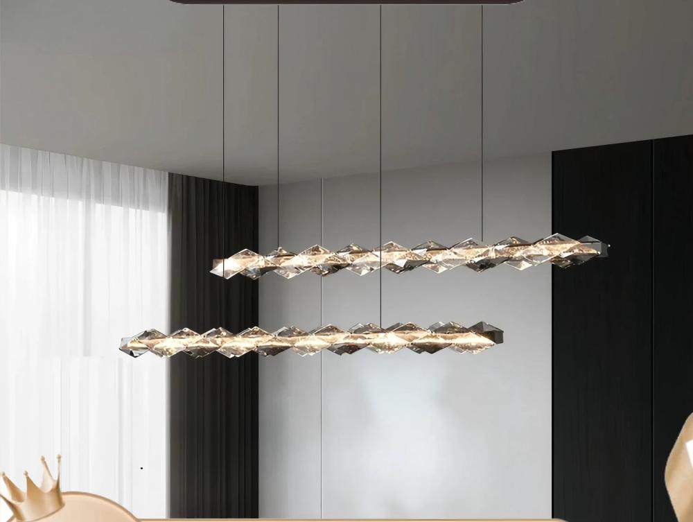 Modern Luxury Crystal Chandelier Round Ring Pendant Light for Living Dining Room Bedroom LED Hanging Lamp Home Decor Lighting