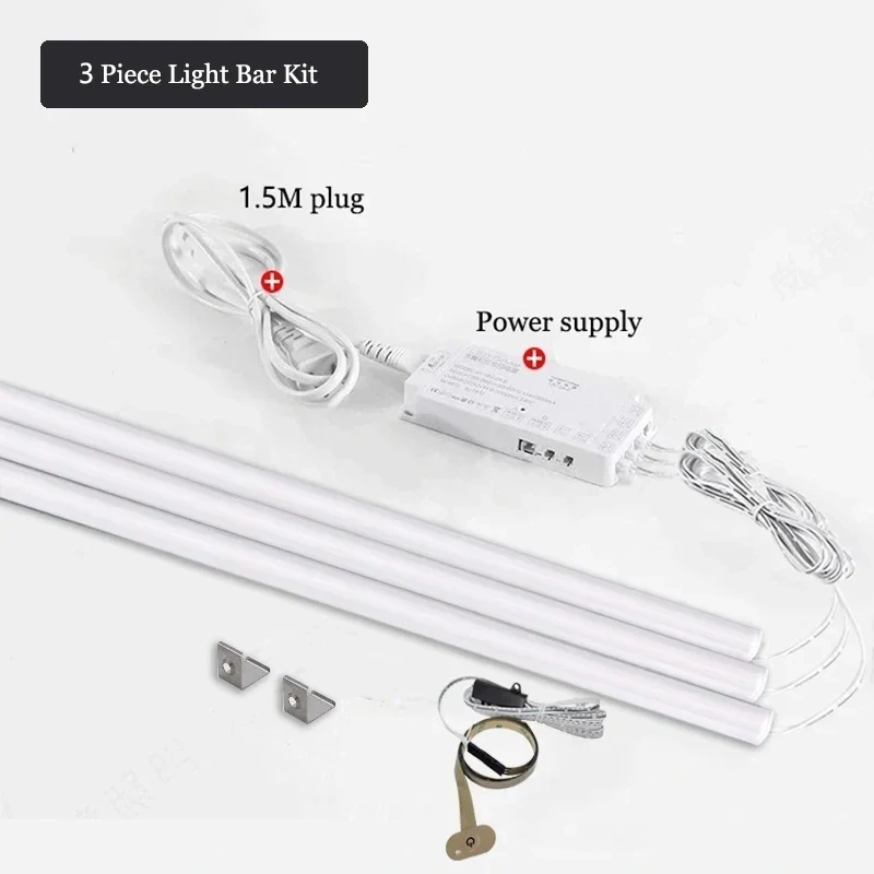 Kitchen Led Under Cabinet Lamp Wardrobe Bookcase Layer Shelf Led Bar 45 Oblique Light Aluminum Profile Closet Furniture Lighting