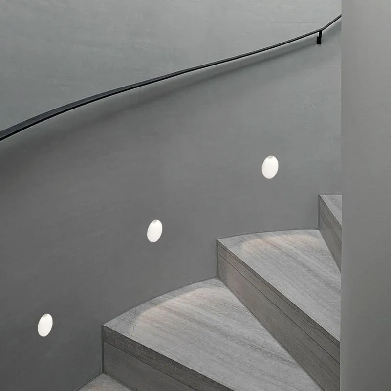 Recessed Gypsum Downlight Ceiling Lamp Gu10 Led Stair Case Lamp Wall Washer Spotlight Living Room Bedroom Aisle Home Lighting