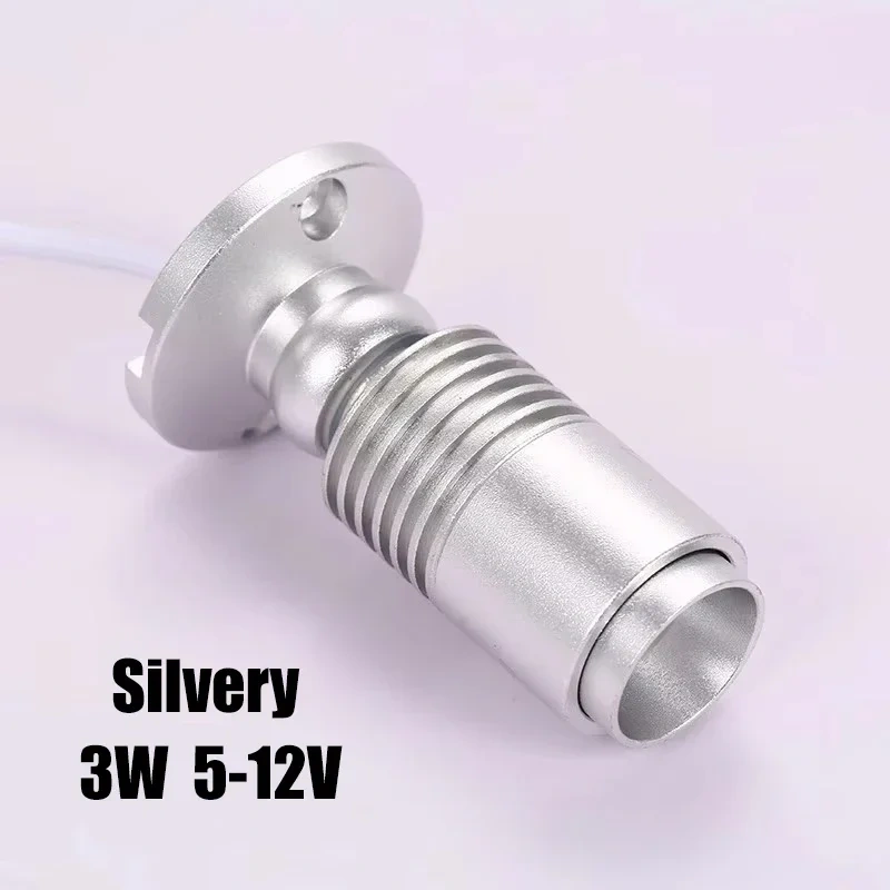 3W Mini Spotlight Zoomable Dimmable Small Beam Angle Surface Mounted Spot Light 12V Display Cabinet Wine Cabinet Decor Lights