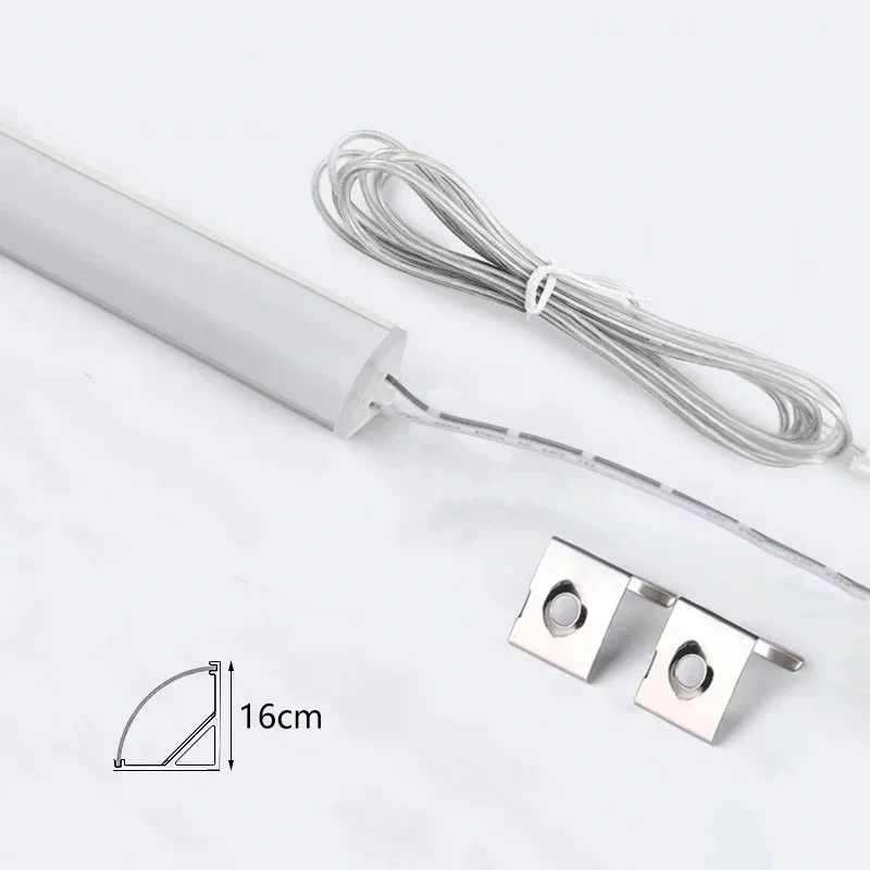 Kitchen Led Under Cabinet Lamp Wardrobe Bookcase Layer Shelf Led Bar 45 Oblique Light Aluminum Profile Closet Furniture Lighting