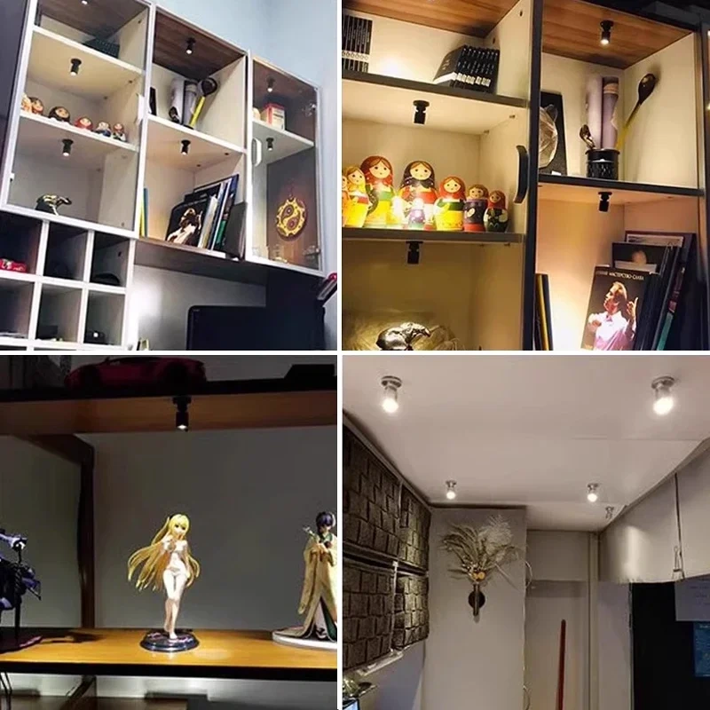 3W Mini Spotlight Zoomable Dimmable Small Beam Angle Surface Mounted Spot Light 12V Display Cabinet Wine Cabinet Decor Lights