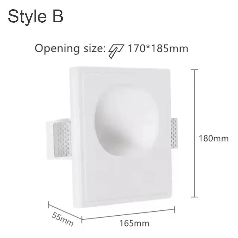Recessed Gypsum Downlight Ceiling Lamp Gu10 Led Stair Case Lamp Wall Washer Spotlight Living Room Bedroom Aisle Home Lighting