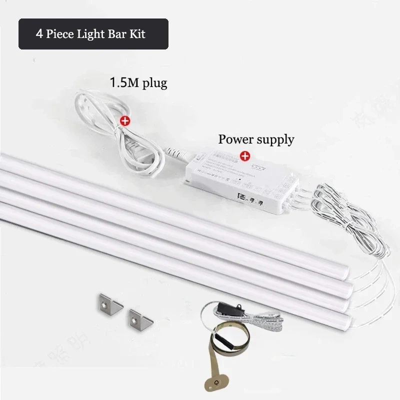 Kitchen Led Under Cabinet Lamp Wardrobe Bookcase Layer Shelf Led Bar 45 Oblique Light Aluminum Profile Closet Furniture Lighting