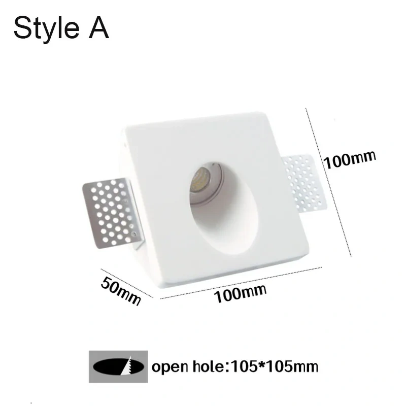 Recessed Gypsum Downlight Ceiling Lamp Gu10 Led Stair Case Lamp Wall Washer Spotlight Living Room Bedroom Aisle Home Lighting