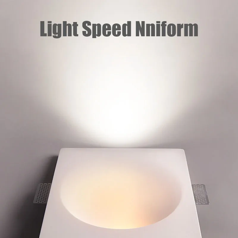 Recessed Gypsum Downlight Ceiling Lamp Gu10 Led Stair Case Lamp Wall Washer Spotlight Living Room Bedroom Aisle Home Lighting