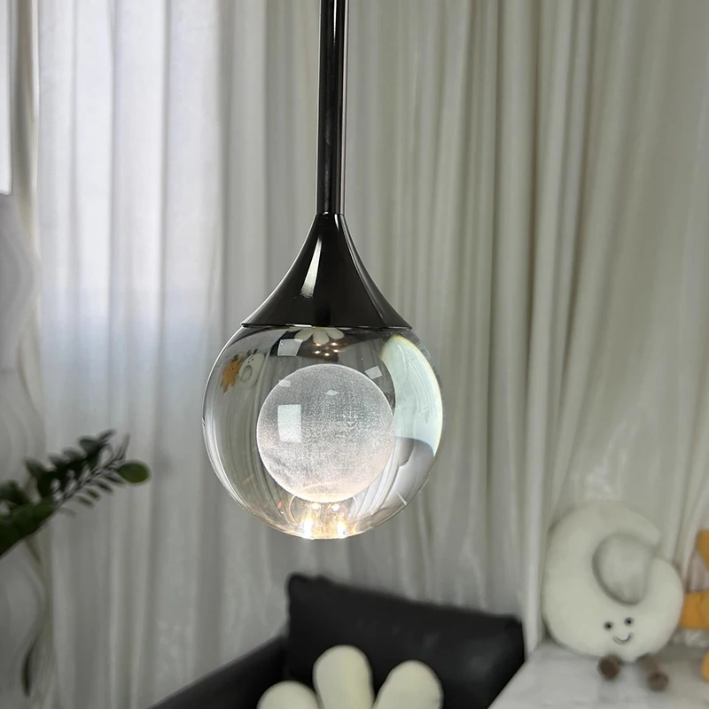 Ltalian Luxury Crystal Pendt Lamp Creative Ceiling Light Indoor Decoration Lighting fFixture Living Room Bar Counter Pendt Light