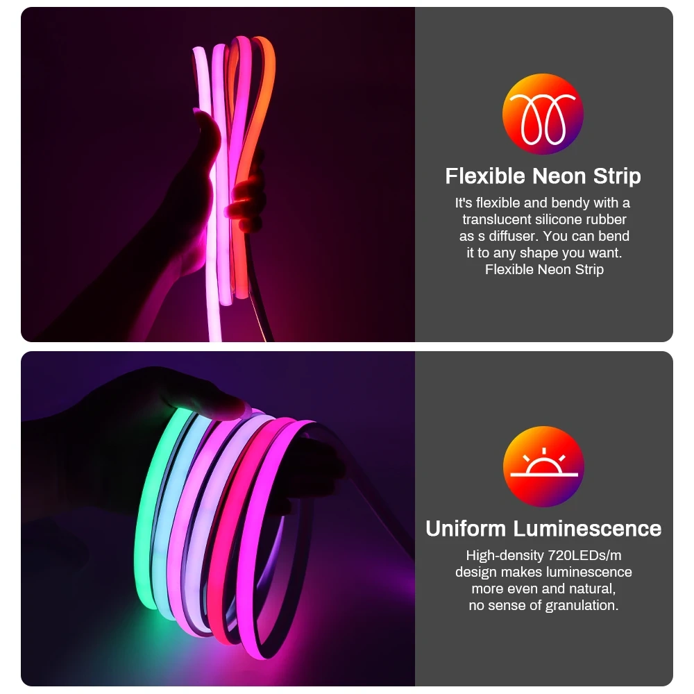 WS2811 addressable COB LED strip for architectural lighting