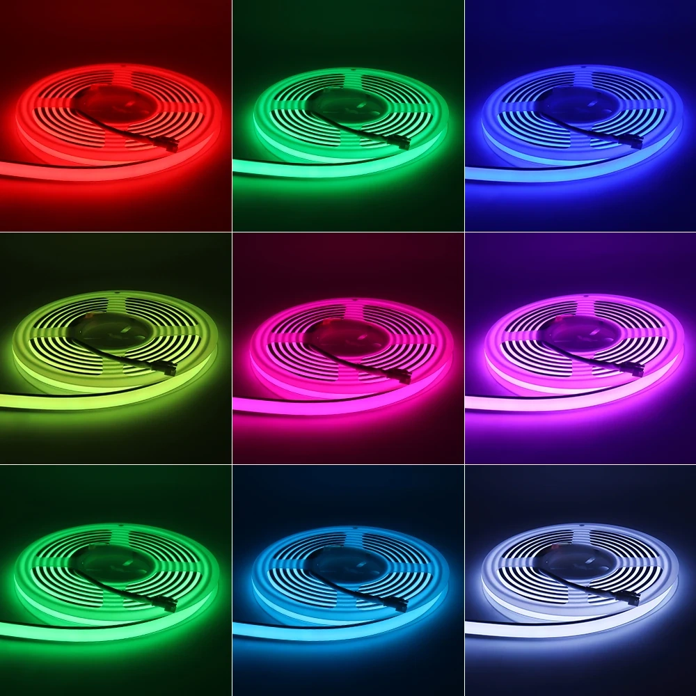 IP68 Waterproof Addressable COB LED Strip 24V 720LEDs/m 3m 5m Dream Color RGBIC FOB Neon LED Light Bar Tape for Decor Lighting