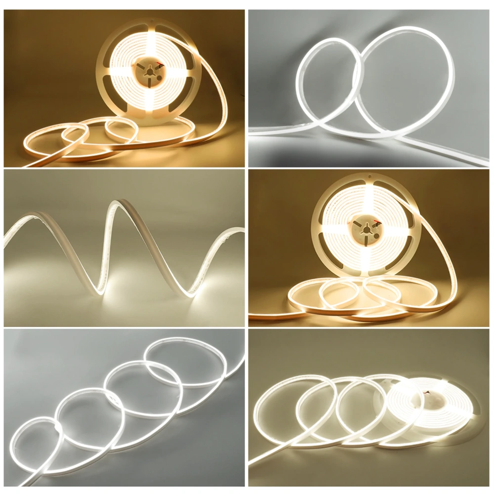 IP68 Waterproof 4mm Ultra Thin Side Glow COB LED Strip Neon Light Design 3000K 4000K 6000K Cuttable 12V 24V Side View LED Tape