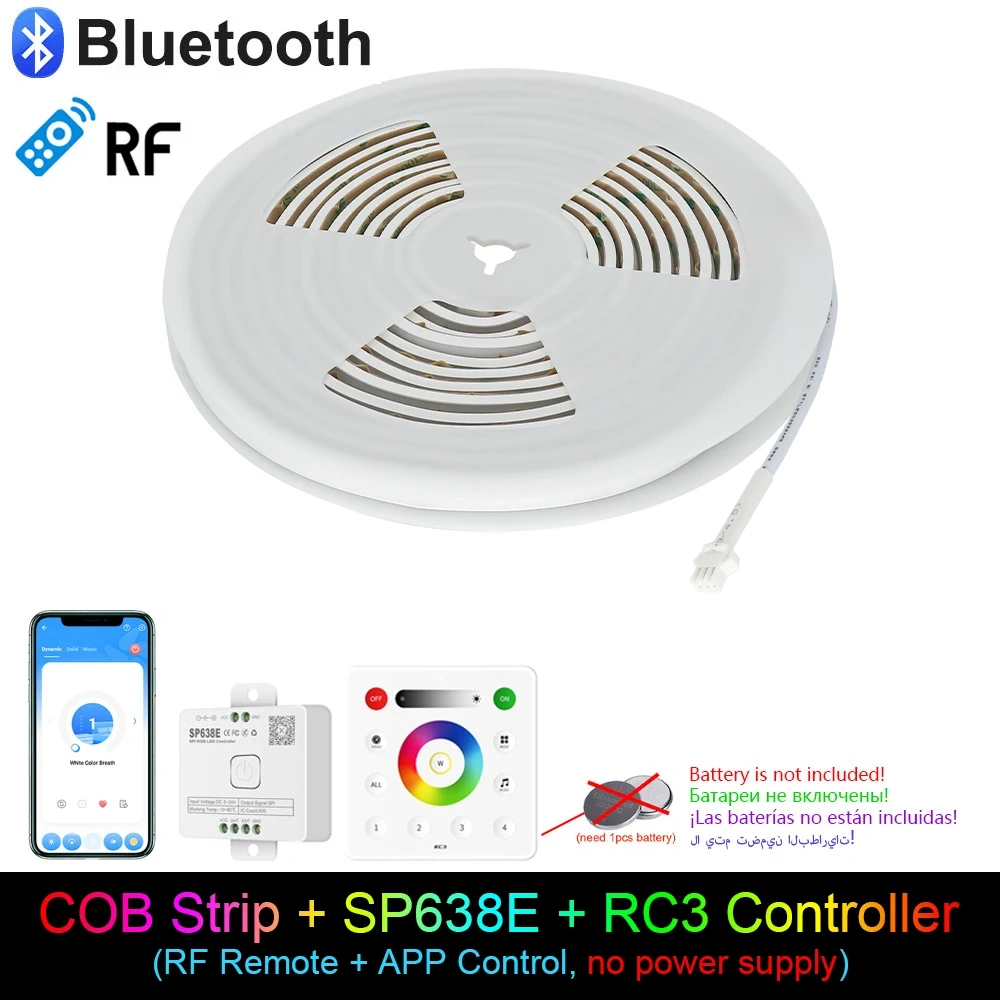 Addressable COB LED Strip Light | RGBIC IP68 for Outdoor & Decorative Lighting